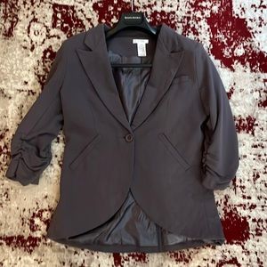 Size L grey Easley 3/4 length sleeve blazer